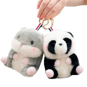 Tvar gule Zvieratá Plyšové panda Pandent hračka Škrečkov Bunny Oblečenie pre bábiku hračka pre Deti, plyšové Hračky, Narodeniny Darček pre Dievča taška Dekor darček