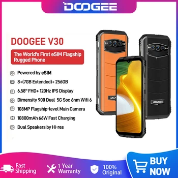 DOOGEE V30 eSIM Duálne Reproduktory 5G Robustný Phone 8+256 GB Dimensity 900 Wifi 6 Soc 6nm 6.58