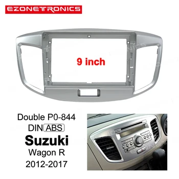 2Din Auto DVD Len Rám Montáž Audio Adaptér Dash Výbava Zostavy Facia Panel 9 palec Na Suzuki Wagon R 2012-2017 Dvojité Rádio Prehrávač