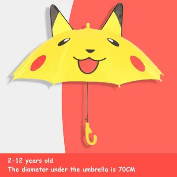 Pokémon Pikachu Kawaii detský Dáždnik Základnej Školy Cartoon Vinyl Dážď a Dážď s Dvojakým použitím Dáždnik Vodotesný Kryt