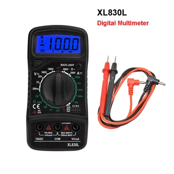 XL830L Digitálny Multimeter Esr Meter Testery LCD Ručné Multimeter AC/DC Voltmeter Ammeter Tester Elektrických Meter Multimetro