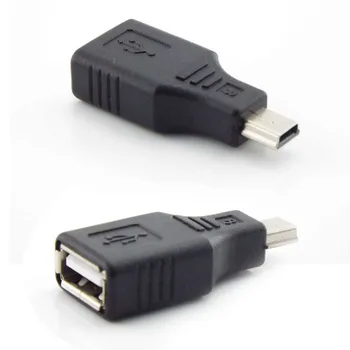 USB 2.0, A Na Mini B 5-Pin Žena Muž Adaptér zapojte konektor Mini Typ-B Konektor Splitter pre PC, Smart Phone OTG