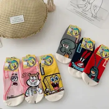 Kawaii Ponožky SpongeBob, Patrick Star Squidward Chápadlá Planktón Sandy Roztomilý Kreslený Ponožky Anime Hračky pre Dievčatá