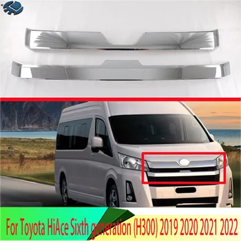 Pre Toyota HiAce Šiestej Generácie (H300) 2019 2020 2021 2022 ABS Chrome Predné Centrum Oka Mriežky Gril Kryt Radiátora Pásy Výbava