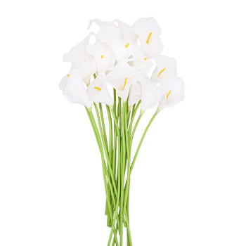 10Pcs Umelé Kvety PU Kala Lily Flores Kytice, Svadobné Dekorácie Falošné Kvety, Domáce Dekorácie Umelé Rastliny