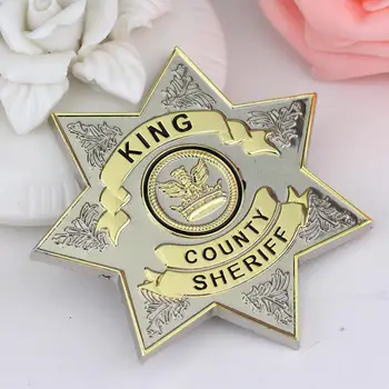 The Walking Dead-Hviezdičkový King County Jednotné Šerif List, Odznak Brošňa Gaes Šperky Cosplay Klopě Pin Brošne Rekvizity Príslušenstvo