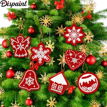 Dispaint 10pcs DIY Diamond Maľovanie Vianočných Prívesok Vŕtačky Špeciálny Tvar Diamantu Výšivky, Vianočné Ozdoby Domov