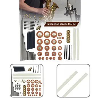 Jemná Sax Repair Tool Súpravy Na Jedno Použitie Kompaktné Alto Saxofón Fix Skrutky, Podložky Nastaviť Sax Súprava Na Opravu Sax Opravná Sada 1 Sada