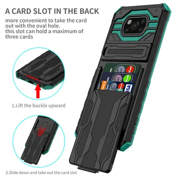 Poco X3 Pro NFC Prípade Ťažkých Stojan Kartu Brnenie Kryt Pre Xiao Pocophone Pocox3 Pro NFC Poco X 3 Pro Poko X3pro Capa