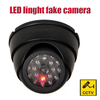 Dummy Fotoaparát Pologule Nepremokavé Vonkajšie Vnútorné Bezpečnostné CCTV Kamera S Blikajúca Červená LED Expedovaný Ihneď