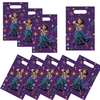 Disney Encanto Mirabel Tému Candy Bag Rukoväť Darčekové Tašky Narodeniny Dekorácie Snack Korisť Package Festival Strany Prospech Plastového Vrecka