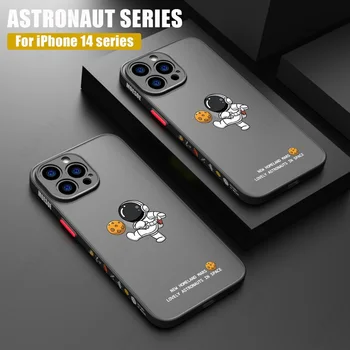 Roztomilý Futbalový Loptu Telefón puzdro Pre iPhone 14 13 12 Pro Max 11 14 Plus Shockproof Astronaut Vzor Pevného Pár Kryt Pre iPhone 14