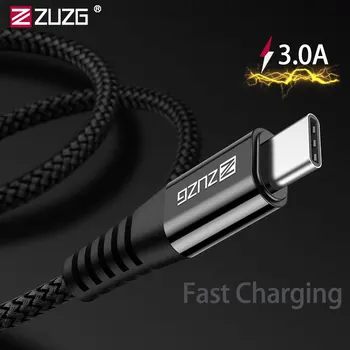 ZUZG 3A USB Typu C Kábel Drôt Pre Samsung Xiao mi 11 Mobilný Telefón Rýchle Nabíjanie USB C Typ Kábla-C Nabíjačka Micro USB Káble