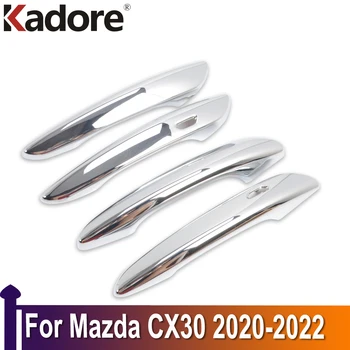 Auto Styling Vonkajšie Príslušenstvo Pre Mazda CX CX30-30 2020 2021 2022 Chrome Strane kľučky Chytiť Kryt Lišty Výbava Ochrana