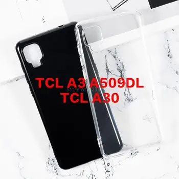 Nečistotami-odolné Transparentné Telefón puzdro Pre TCL A3 A509DL Soft Black TPU Telefón puzdro Pre TCL A30 30 5.5 palcový Vybavené Prípade & Kryt