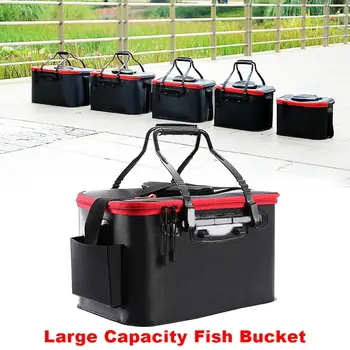 EVA Rybárske Tašky Prenosné Multifunkčné Skladacia Rybárska Vedro Živé Ryby Box Camping Vodnej nádržky Rybárske Náčinie Úložný Box