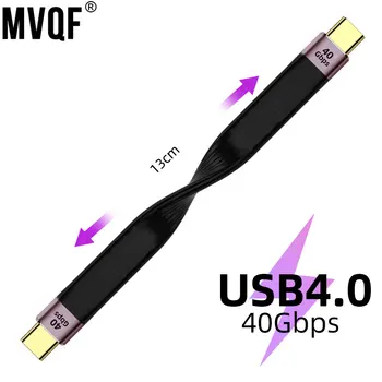MVQF USB Typu C, USB C Kábel PD 100W 5A Rýchle Nabíjanie Dátový Kábel USB4.0 Thunderbolt 3 4K@60Hz 40Gbps Video SSD Drôt Pre Macbook