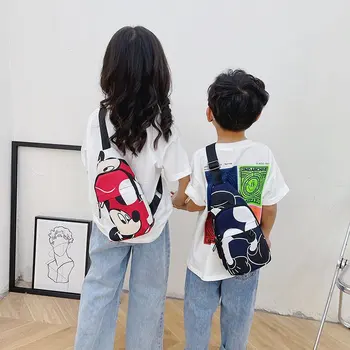 Disney karikatúry detí kórejský hrudníka taška chlapci pás taška malá messenger taška dieťa vonkajšie módne osobnosti dievča batoh