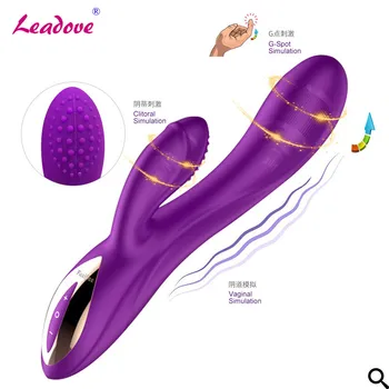 10 Rýchlosti Dvojitý Motor Dildo Rabbit Vibrátor Nepremokavé USB Magnetické Nabíjateľná Klitoris Vibrátor Sexuálne Hračky pre Ženy, Páry ZD0312