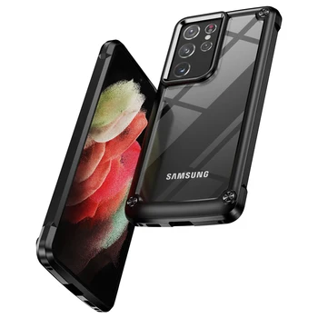 Shockproof Brnenie Telefón puzdro Pre Samsung Galaxy Note 20 Ultra S21 Plus S20 FE A12 A52 S22 Ultra Prípade Transparentné Silikónové Krytie