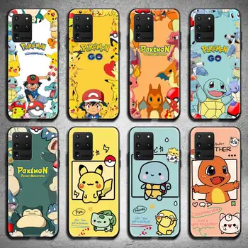 Pokémon Pikachu squirtle Telefón puzdro Pre Samsung Galaxy S21 Plus Ultra S20 FE M11 S8 S9 plus S10 5G lite 2020