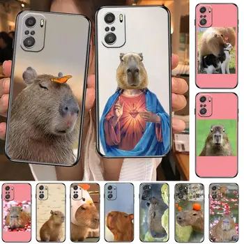 Capybara krásne zviera Pre Xiao Redmi Poznámka 10 10 9T 9S 9 8T 8 7 7 6 5A 5 Pro Max Soft Black Telefón Prípade