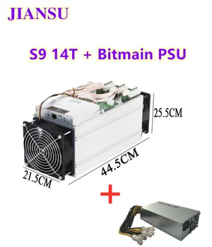 Používa AntMiner S9 14T/S Bitcoin Baník S Bitmain PSU Asic Baník Btc Baník Lepšie Ako Antminer S7 S9 S9i T9+ WhatsMiner M3