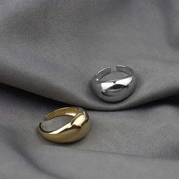 VRÚBKOVANÝM Módne Stohovanie Kovové Otvorenie Prstene Pre Ženy Značky Dizajn Pozlátené Zliatiny Zapojenie Strana Šperky, Svadobné Kapela