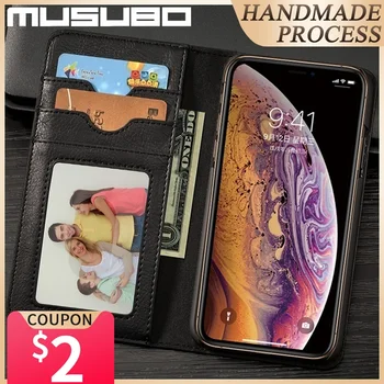 Musubo Luxus Pre iPhone SE 2020 pravej Kože Flip Prípadoch Pre Funda iPhone SE 2 Xs Max XR X 8 Plus 7 Kryt Karty Peňaženky Coque