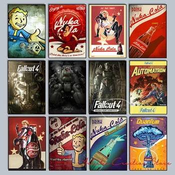 Fallout 3 4 Hra Plagát na Stenu Umelecké Plátno Plagát a Tlač Plátno Dekoratívny Obraz na Stenu Spálne Umenie Domáce Dekorácie Cuadros