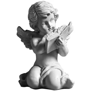 Figúrky socha socha Domu obývacia izba domova dekoratívne Anjel plavidlá, dekorácie anjel čítanie knihy estetické kawaii