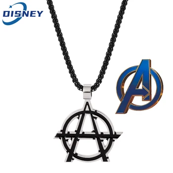 Filmy Avengers Symbol List Logo Vintage Náhrdelník Anarchie Symbol, Farba Čierna Prívesok Náhrdelník pre Mužov Príslušenstvo Šperky