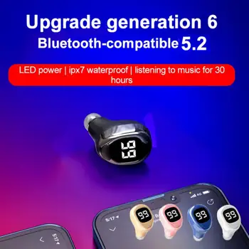 Prenosné F6 -kompatibilné Slúchadlá Mini In-ear Nízka spotreba HD Zníženie Hluku Digitálny Displej True Stereo Športové Slúchadlá