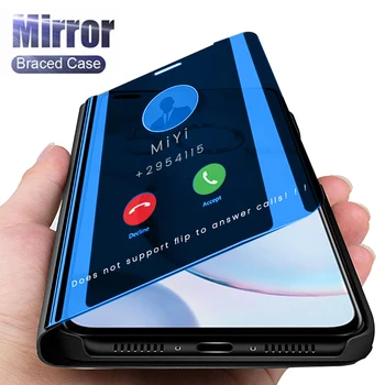smart mirror flip telefónu kryt pre honor50 prípade onor honer honar xonor počesť 50 lite 50lite svetlo 2021 magnetické knihy, stojan coque