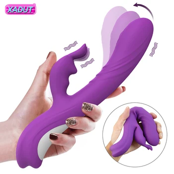 Napodobňujú Prst Krúti Králik Dildo Vibrátory Ženy pre Ženy Silný G Mieste Stimulátor Klitorisu Sexuálne Hračky pre Dospelých 18