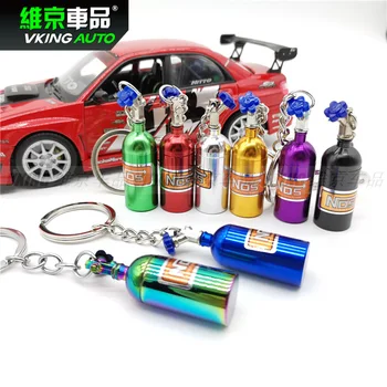 Guangzhou mieste creative auto diely NOS dusíka urýchľovač fľaša simulácia kovové hliníkové zliatiny keychain