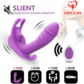 Nositeľné Dildo Vibrátor G-Spot Stimulátor Klitorisu Motýľ Vibračné Nohavičky Erotické Hračky pre Dospelých Hračka pre Ženy Orgazmus Masturbator
