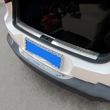 Z nehrdzavejúcej Ocele Externé Interné Zadný Nárazník Platňa Kufra, Dverí, Parapet pre Volkswagen Tiguan MK1 2007 - 2015