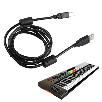 Black Music Konektory Klávesnice USB 2.0 Kábel postriebrený pre Novation LaunchKey 61 49 25 Klávesnica Kompaktný MIDI Kontrolér
