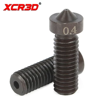 XCR 3D Tlačiarne Časti Sopky Kalenej Ocele Tryska 0.4/1.75 mm M6 Závit pre Vysoké Teploty V6 Hotend E3D Sopky J-vedúci