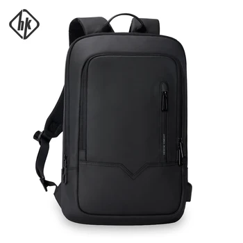 Hk Slim Laptop Backpack Mužov, 14 Palce Úrad Práce Ženy Batoh Tenké Business Taška Unisex Čierna Ultralight Malý Batoh Školy