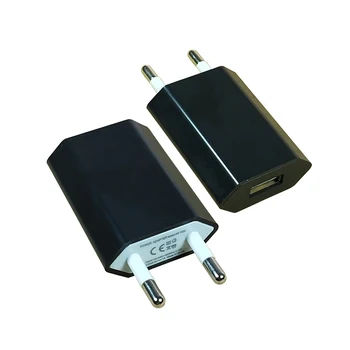 EÚ Zástrčku USB Nabíjačka 5V 1A iPhone X 8 7 iPad na Stenu Nabíjačka pre Samsung S9 Xiao mi 8 Huawei Mobilný Telefón čierne B-P-01