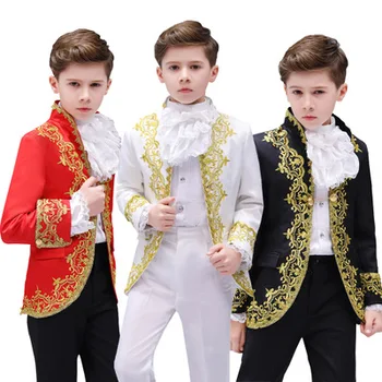 Deti Stredoveké Princ Kostým Dieťa Chlapcov Kráľ Cosplay Maškarný Smoking Vyhovovali Karneval Cosplay Kostým Narodeniny Darček Pre Deti